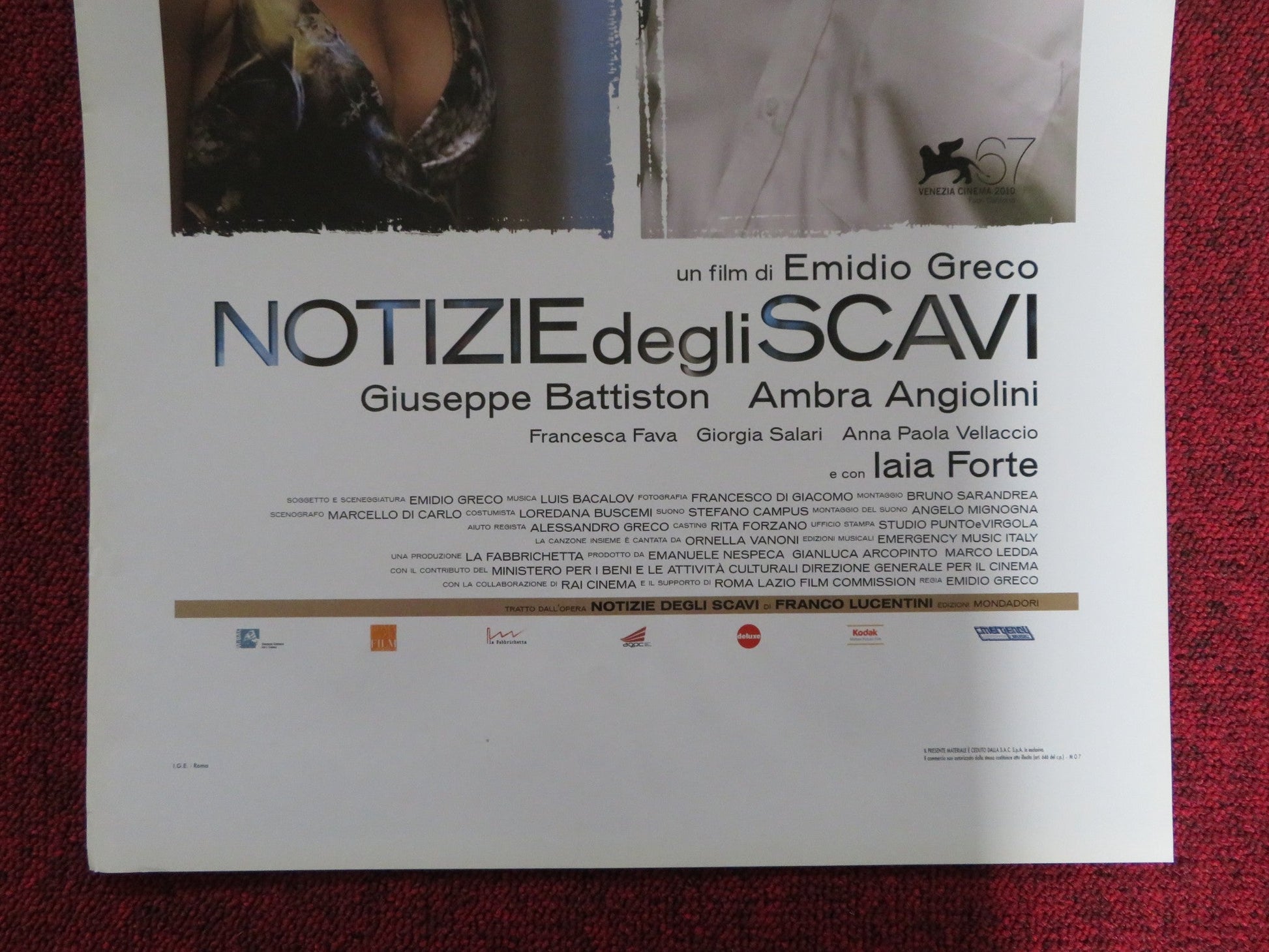 NOTIZIE DEGLI SCAVI ITALIAN LOCANDINA POSTER G. BATTISTON A. ANGIOLINI 2010 Rendezvous Cinema Movie posters