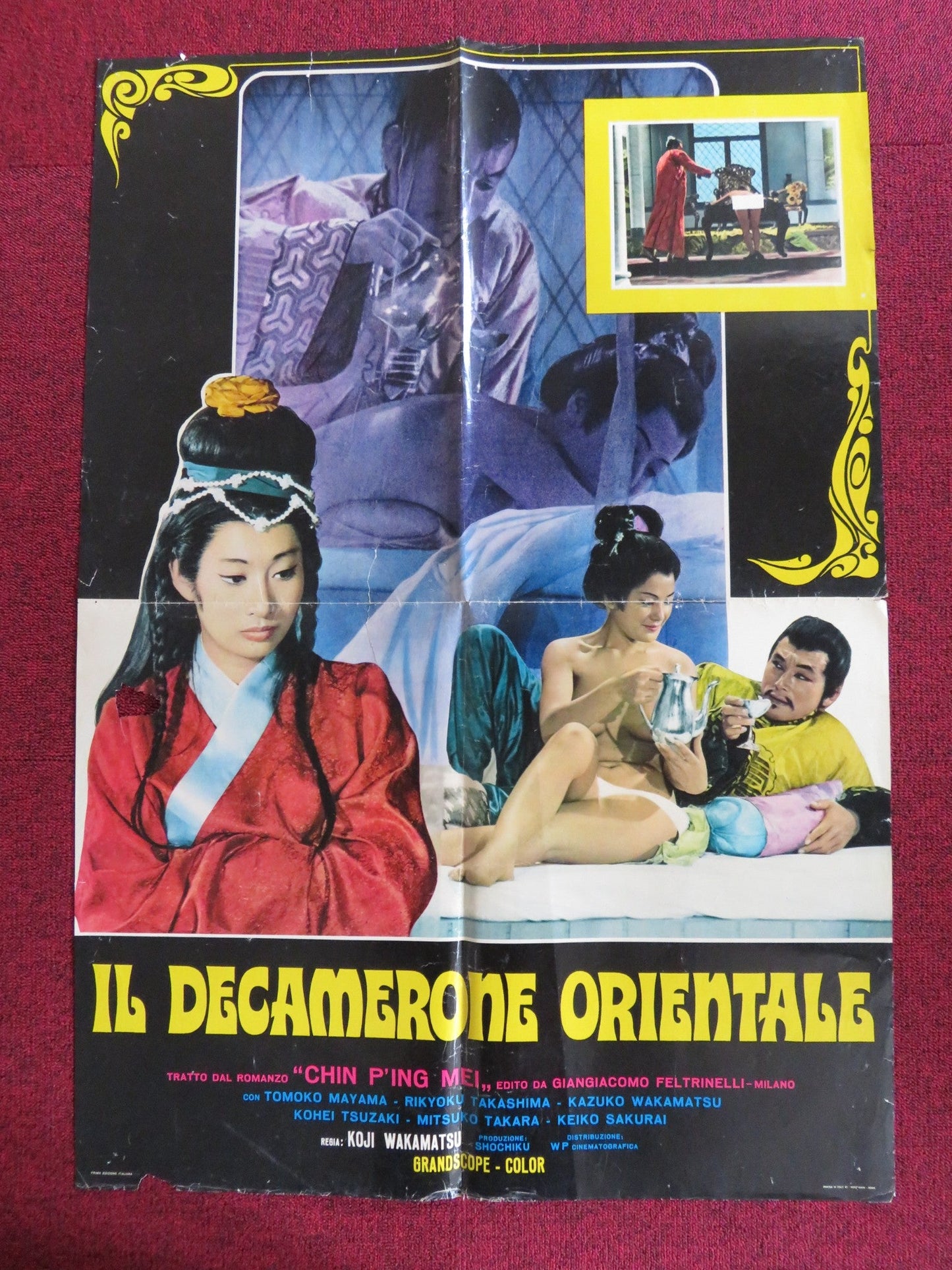 NOTORIOUS CONCUBINES ITALIAN FOGLIO POSTER TOMOKO MAYAMA SHIKOKYU TAKASHIMA 1968 Rendezvous Cinema Movie posters
