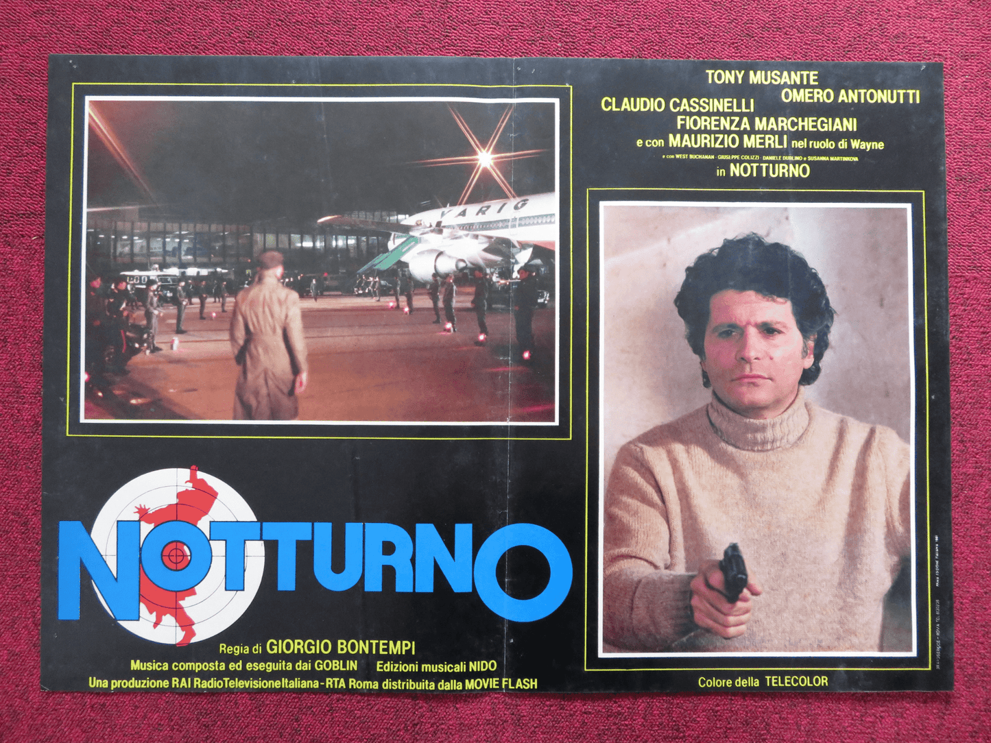 NOTTURNO - A ITALIAN FOTOBUSTA POSTER TONY MUSANTE CLAUDIO CASSINELLI 1981 Rendezvous Cinema Movie posters