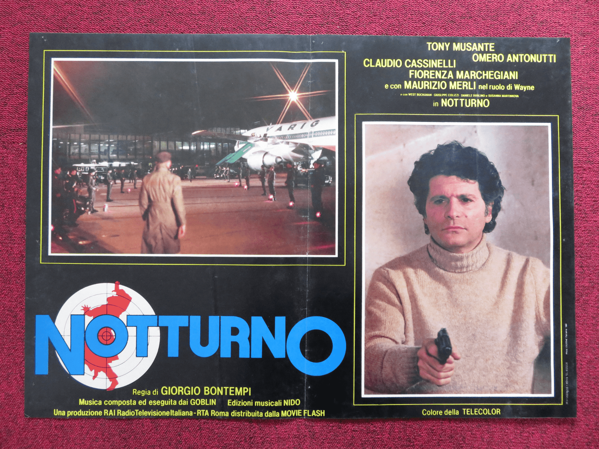 NOTTURNO - A ITALIAN FOTOBUSTA POSTER TONY MUSANTE CLAUDIO CASSINELLI 1981 Rendezvous Cinema Movie posters