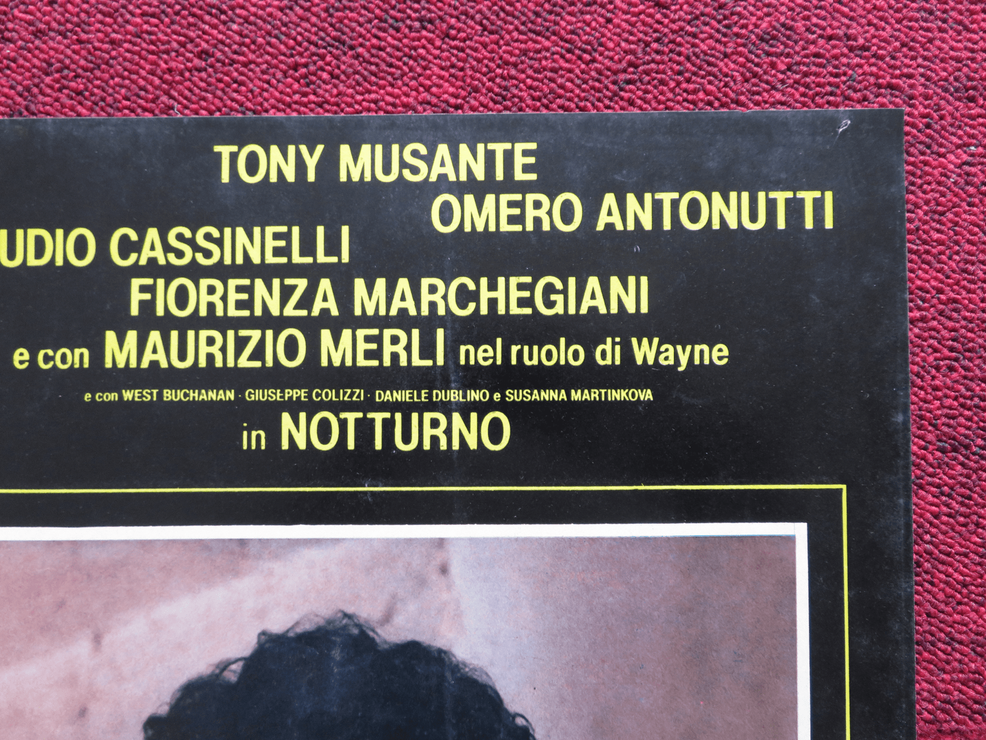 NOTTURNO - A ITALIAN FOTOBUSTA POSTER TONY MUSANTE CLAUDIO CASSINELLI 1981 Rendezvous Cinema Movie posters