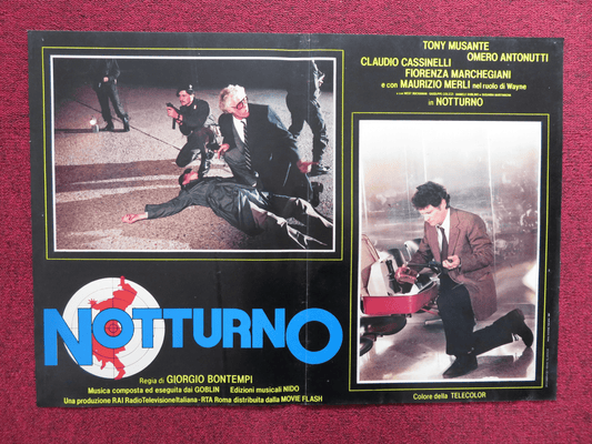 NOTTURNO - B ITALIAN FOTOBUSTA POSTER TONY MUSANTE CLAUDIO CASSINELLI 1981 Rendezvous Cinema Movie posters
