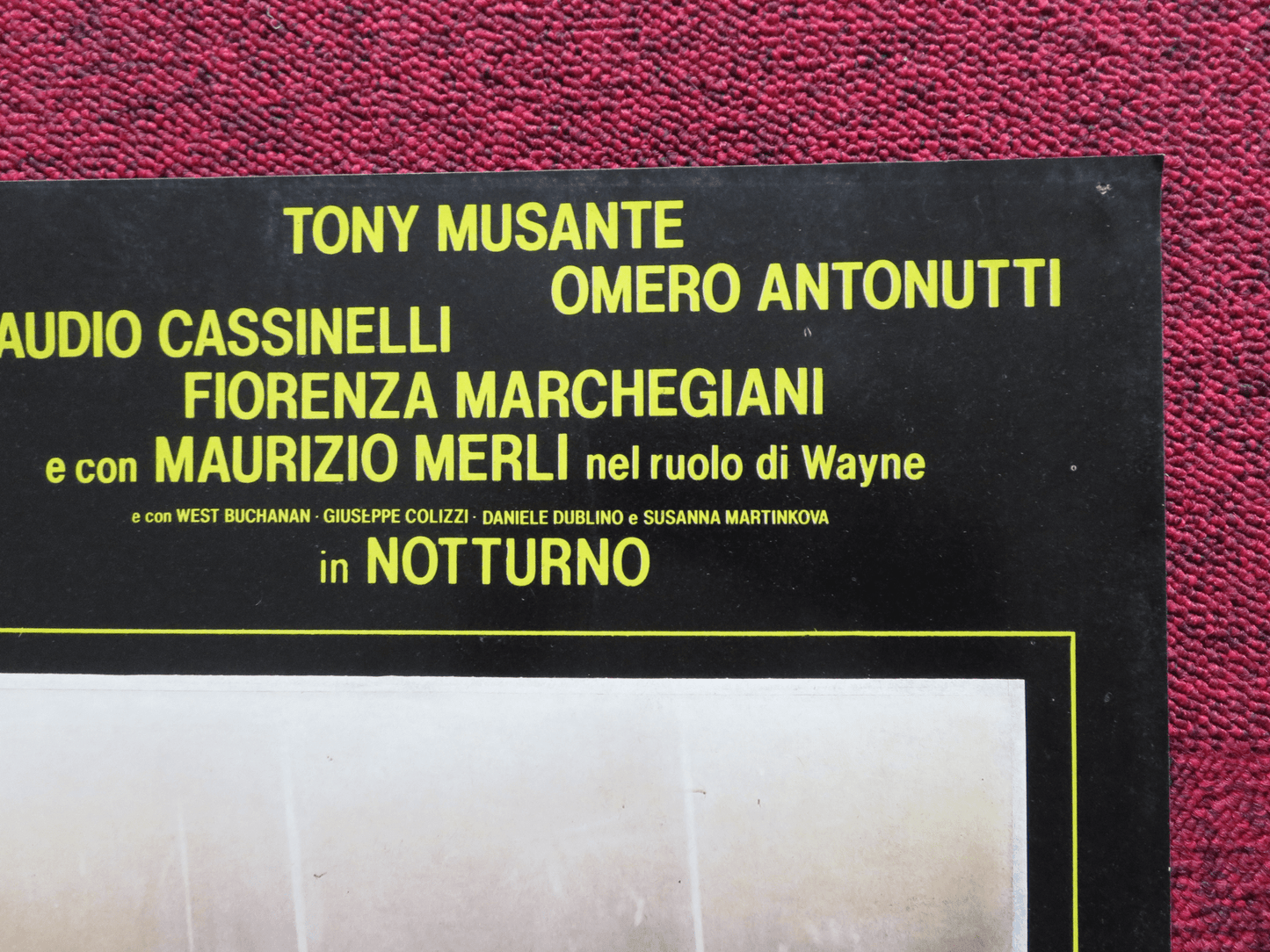NOTTURNO - B ITALIAN FOTOBUSTA POSTER TONY MUSANTE CLAUDIO CASSINELLI 1981 Rendezvous Cinema Movie posters