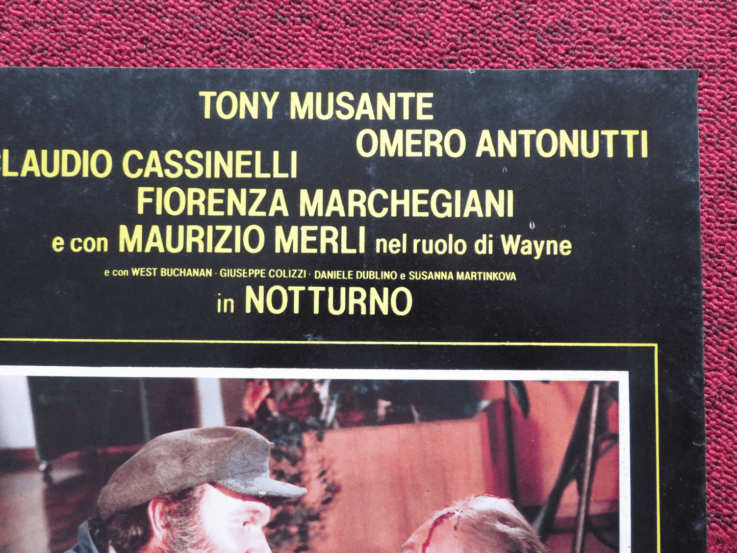 NOTTURNO - C ITALIAN FOTOBUSTA POSTER TONY MUSANTE CLAUDIO CASSINELLI 1981 Rendezvous Cinema Movie posters