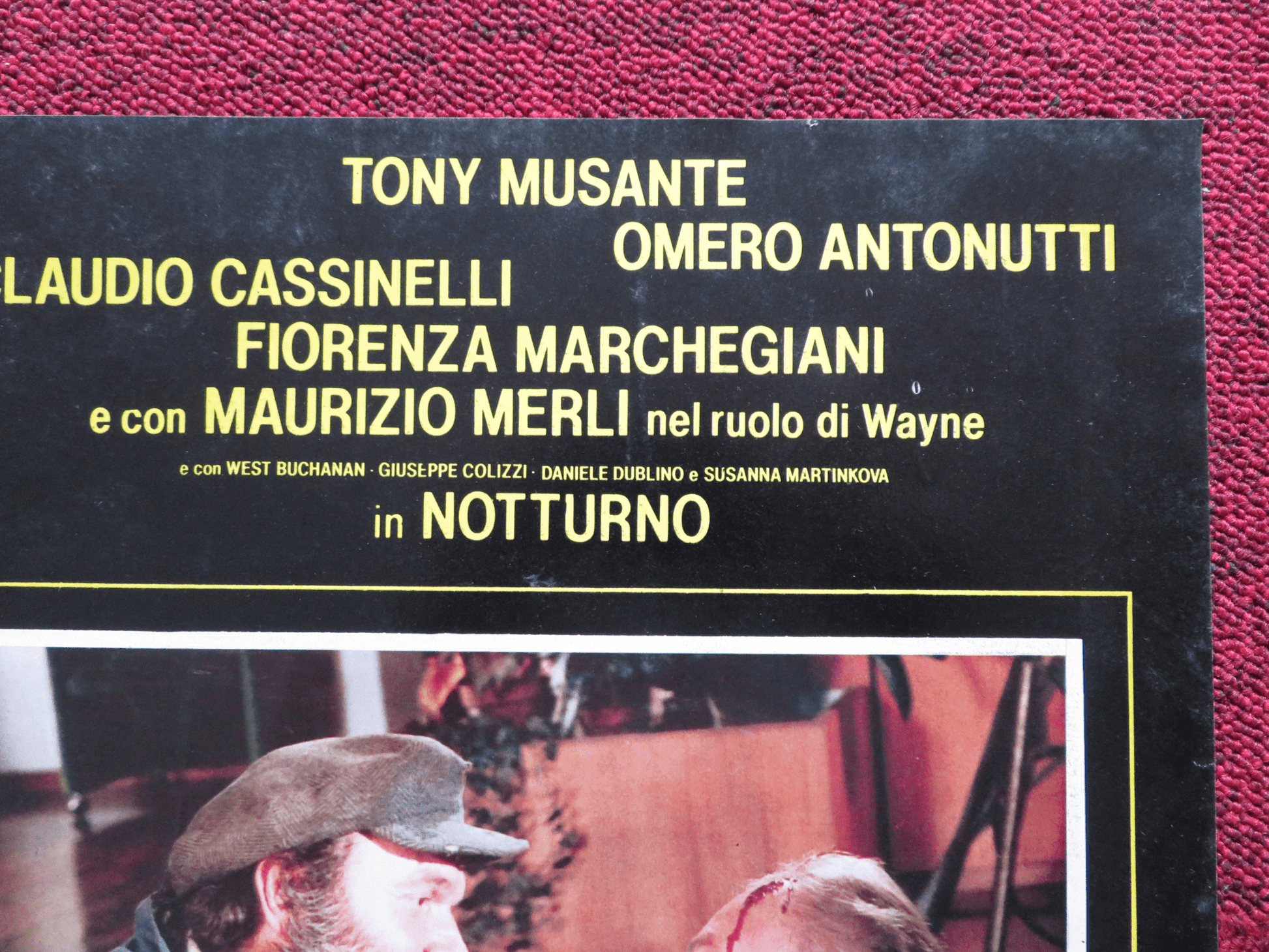 NOTTURNO - C ITALIAN FOTOBUSTA POSTER TONY MUSANTE CLAUDIO CASSINELLI 1981 Rendezvous Cinema Movie posters