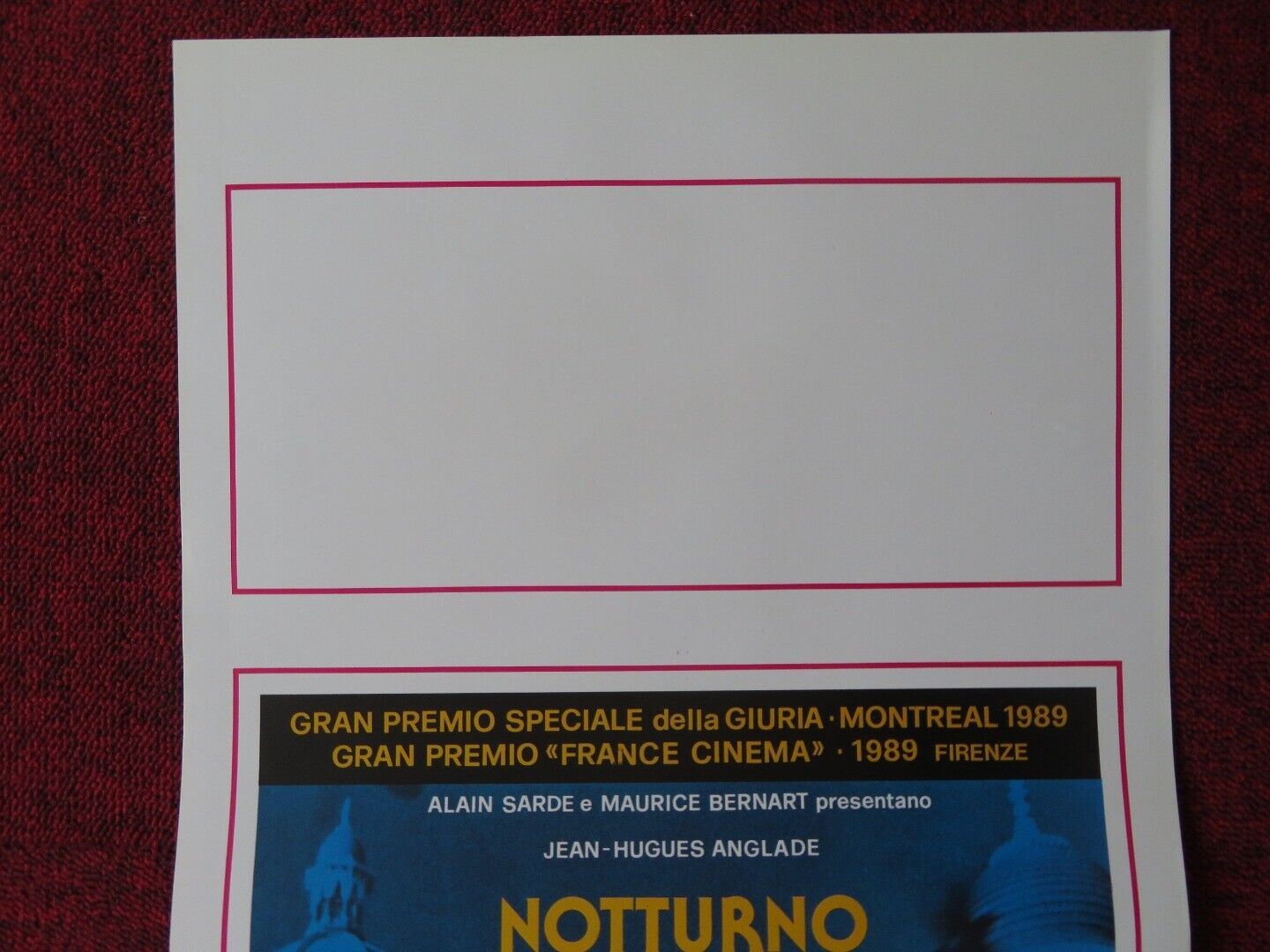 NOTTURNO INDIANO ITALIAN LOCANDINA (27.5"x13") POSTER ALAIN CORNEAU 1989 Movie posters