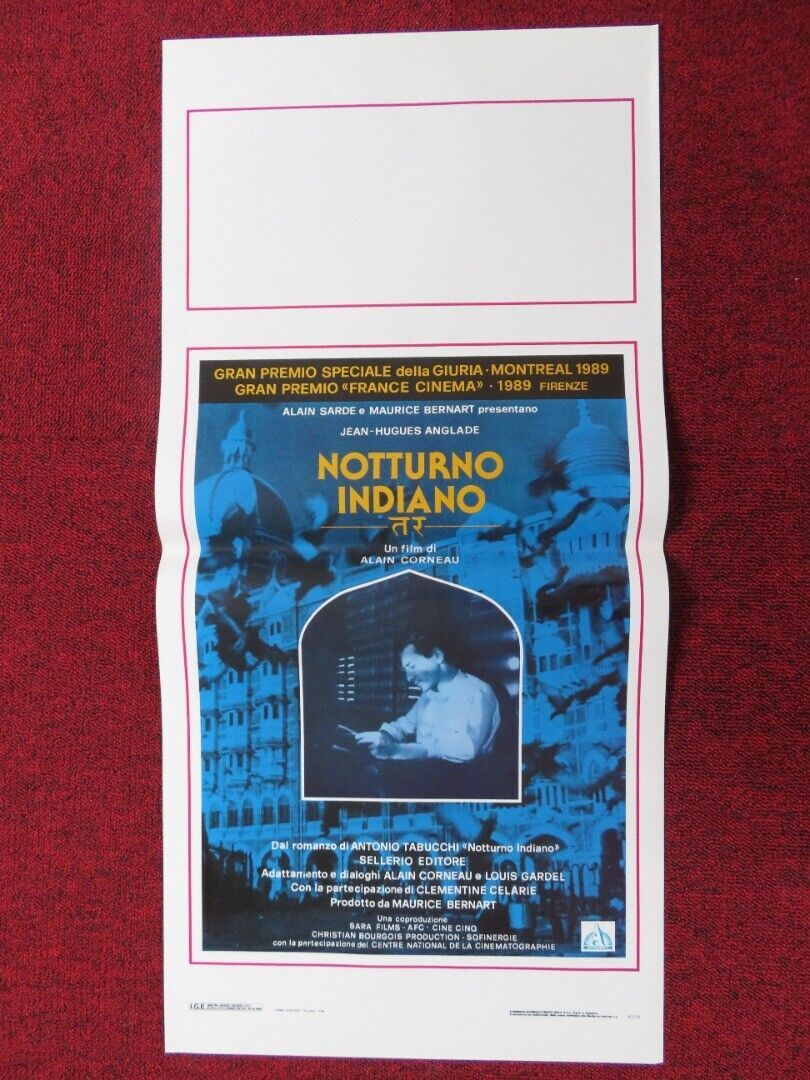 NOTTURNO INDIANO ITALIAN LOCANDINA (27.5"x13") POSTER ALAIN CORNEAU 1989 Movie posters