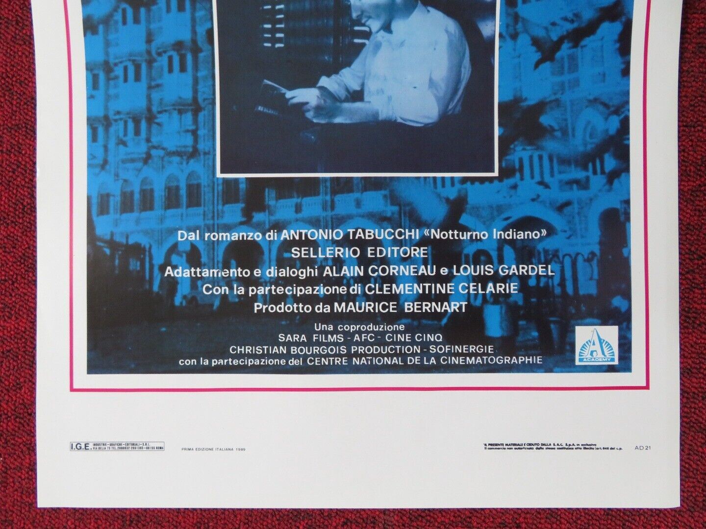 NOTTURNO INDIANO ITALIAN LOCANDINA (27.5"x13") POSTER ALAIN CORNEAU 1989 Movie posters