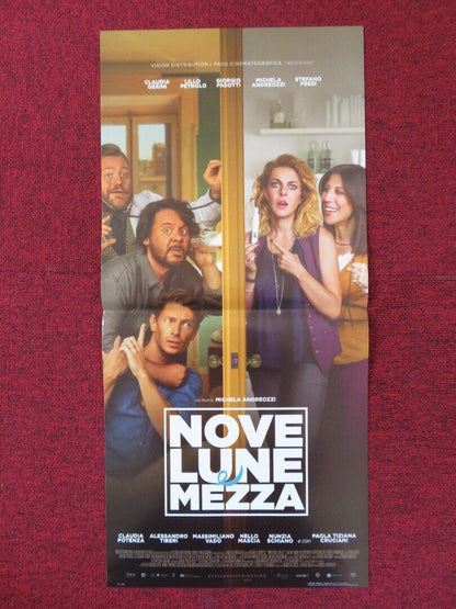 NOVE LUNE E MEZZA ITALIAN LOCANDINA (26.5"x12.5") POSTER GIORGIO PASOTTI 2017 Movie posters