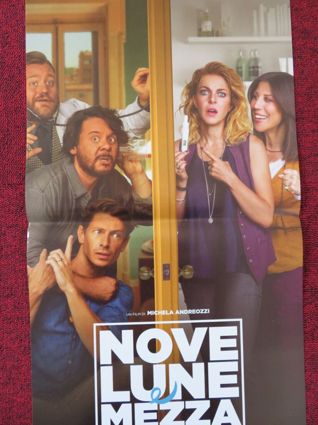 NOVE LUNE E MEZZA ITALIAN LOCANDINA (26.5"x12.5") POSTER GIORGIO PASOTTI 2017 Movie posters