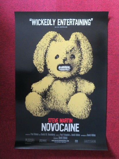 NOVOCAINE US ONE SHEET ROLLED POSTER STEVE MARTIN 2001 Movie posters