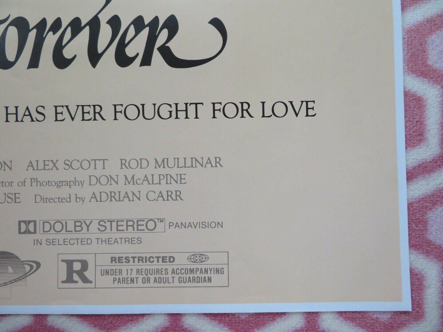 NOW AND FOREVER US ONE SHEET POSTER CHERYL LADD ROBERT COLEBY 1983 Movie posters