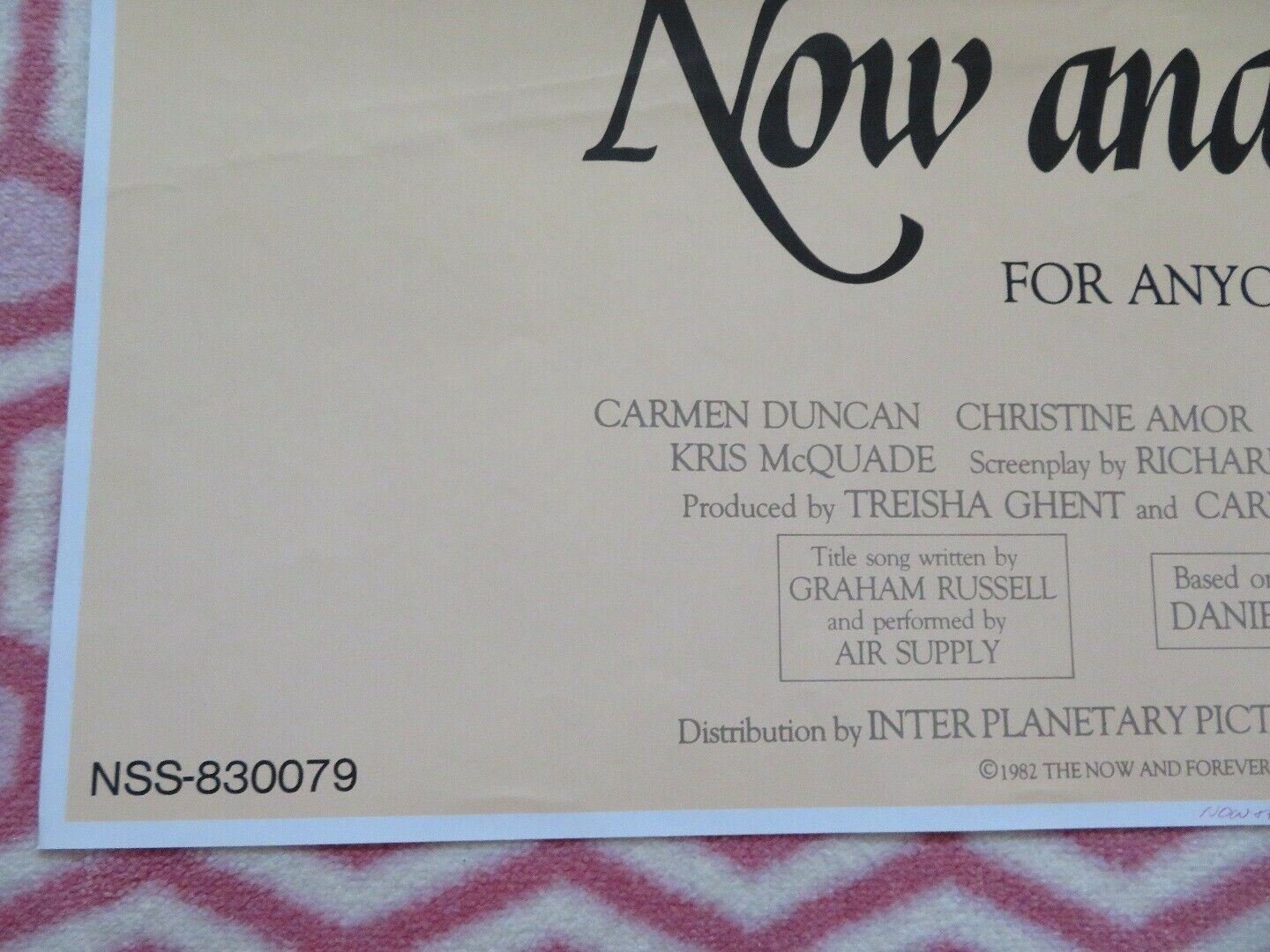 NOW AND FOREVER US ONE SHEET POSTER CHERYL LADD ROBERT COLEBY 1983 Movie posters