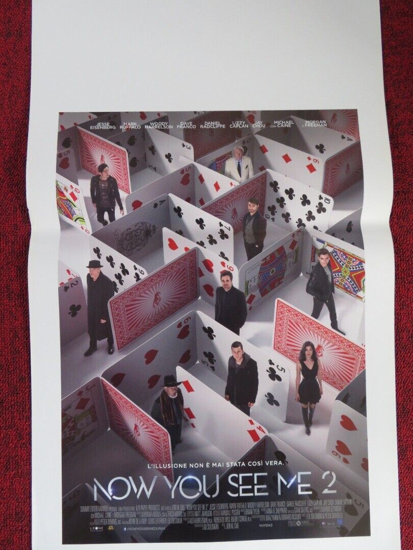 NOW YOU SEE ME 2 ITALIAN LOCANDINA (27.5"x13") POSTER DANIEL RADCLIFFE 2016 Movie posters