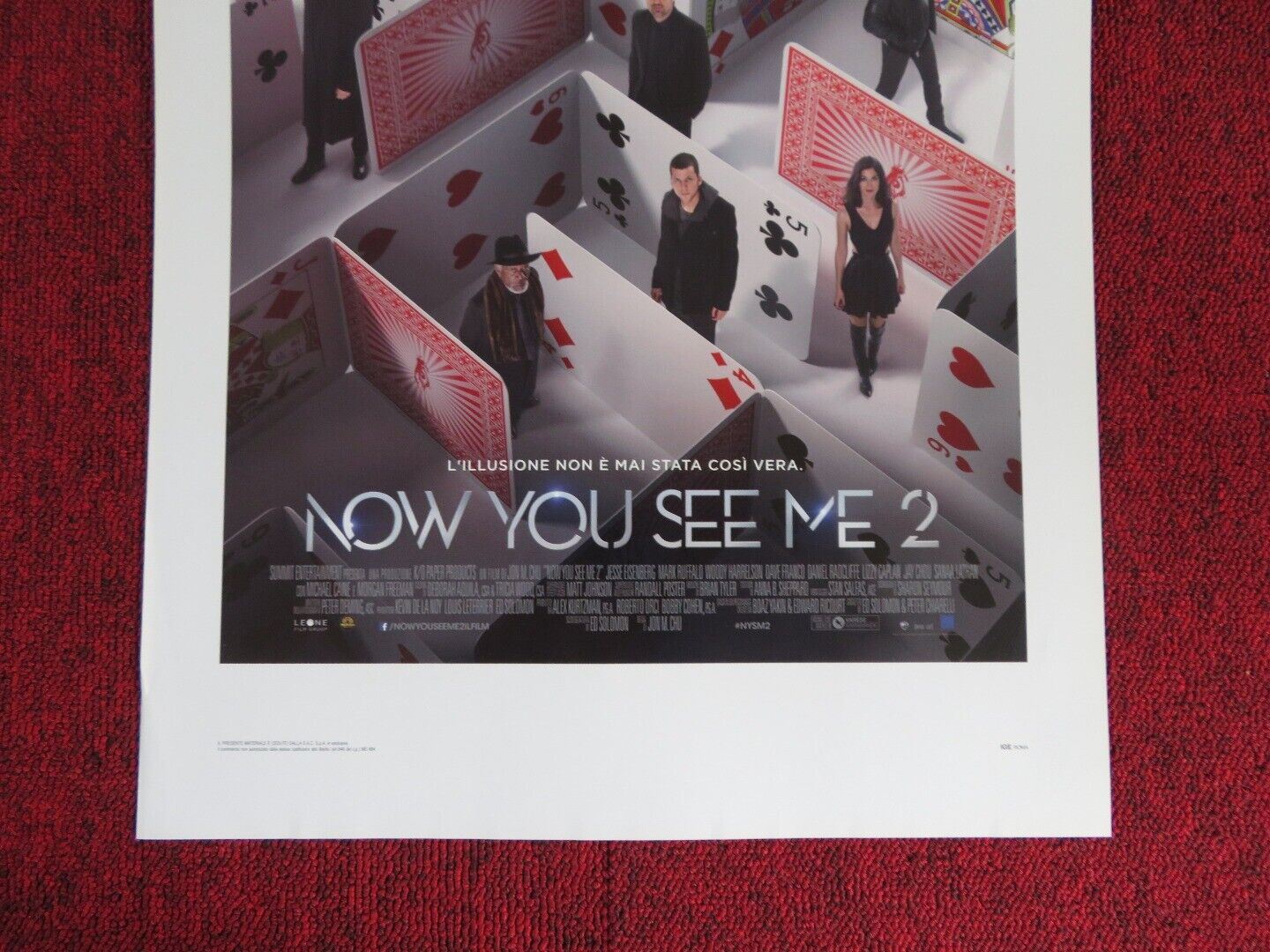 NOW YOU SEE ME 2 ITALIAN LOCANDINA (27.5"x13") POSTER DANIEL RADCLIFFE 2016 Movie posters