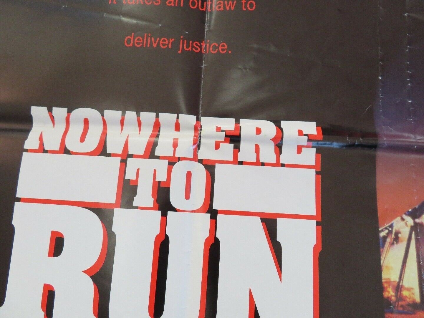 NOWHERE TO RUN UK ORIGINAL QUAD POSTER VAN DAMME ROSANNA ARQUETTE ACTION RARE - Rendezvous Cinema