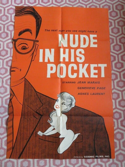 NUDE IN HIS POCKET / Girl in His Pocket US ONE SHEET POSTER J MARAIS 1957 - Rendezvous Cinema
