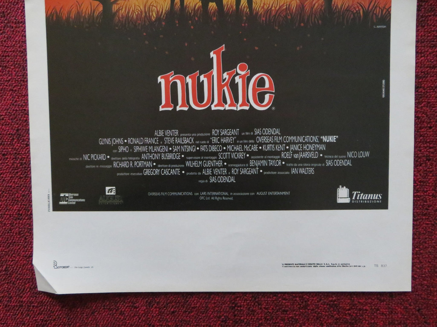 NUKIE ITALIAN LOCANDINA POSTER GLYNIS JOHNS RONALD FRANCE 1987 Rendezvous Cinema Movie posters
