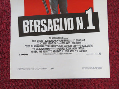 NUMBER ONE WITH A BULLET ITALIAN LOCANDINA POSTER CANNON BILLY DEE WILLIAMS 1987 Rendezvous Cinema Movie posters