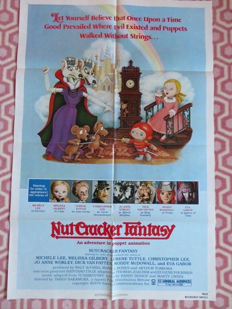 NUTCRACKER FANTASY FOLDED US ONE SHEET POSTER CHRISTOPHER LEE EVA GABOR 1979 Rendezvous Cinema Movie posters