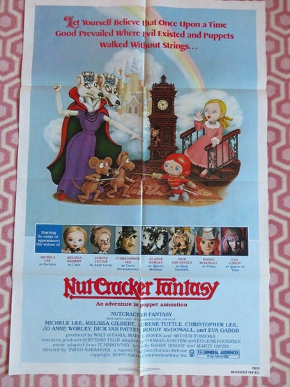 NUTCRACKER FANTASY FOLDED US ONE SHEET POSTER CHRISTOPHER LEE EVA GABOR 1979 Rendezvous Cinema Movie posters