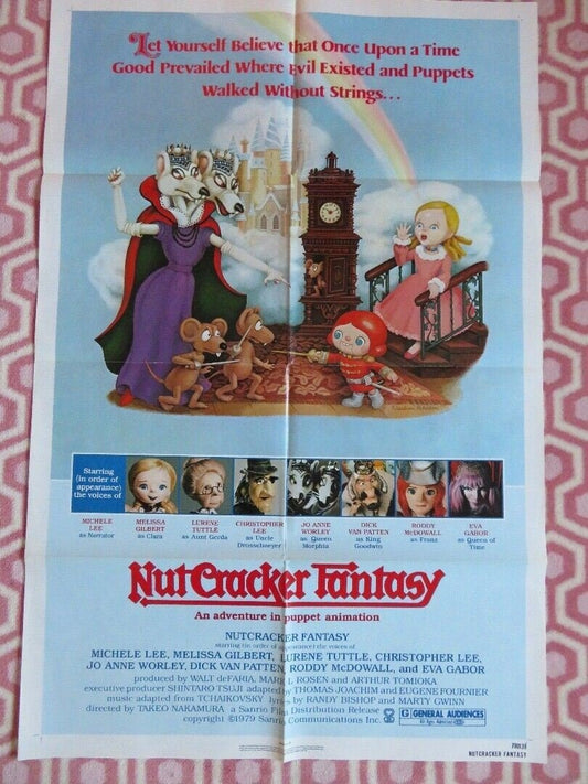 NUTCRACKER FANTASY FOLDED US ONE SHEET POSTER CHRISTOPHER LEE EVA GABOR 1979 Rendezvous Cinema Movie posters