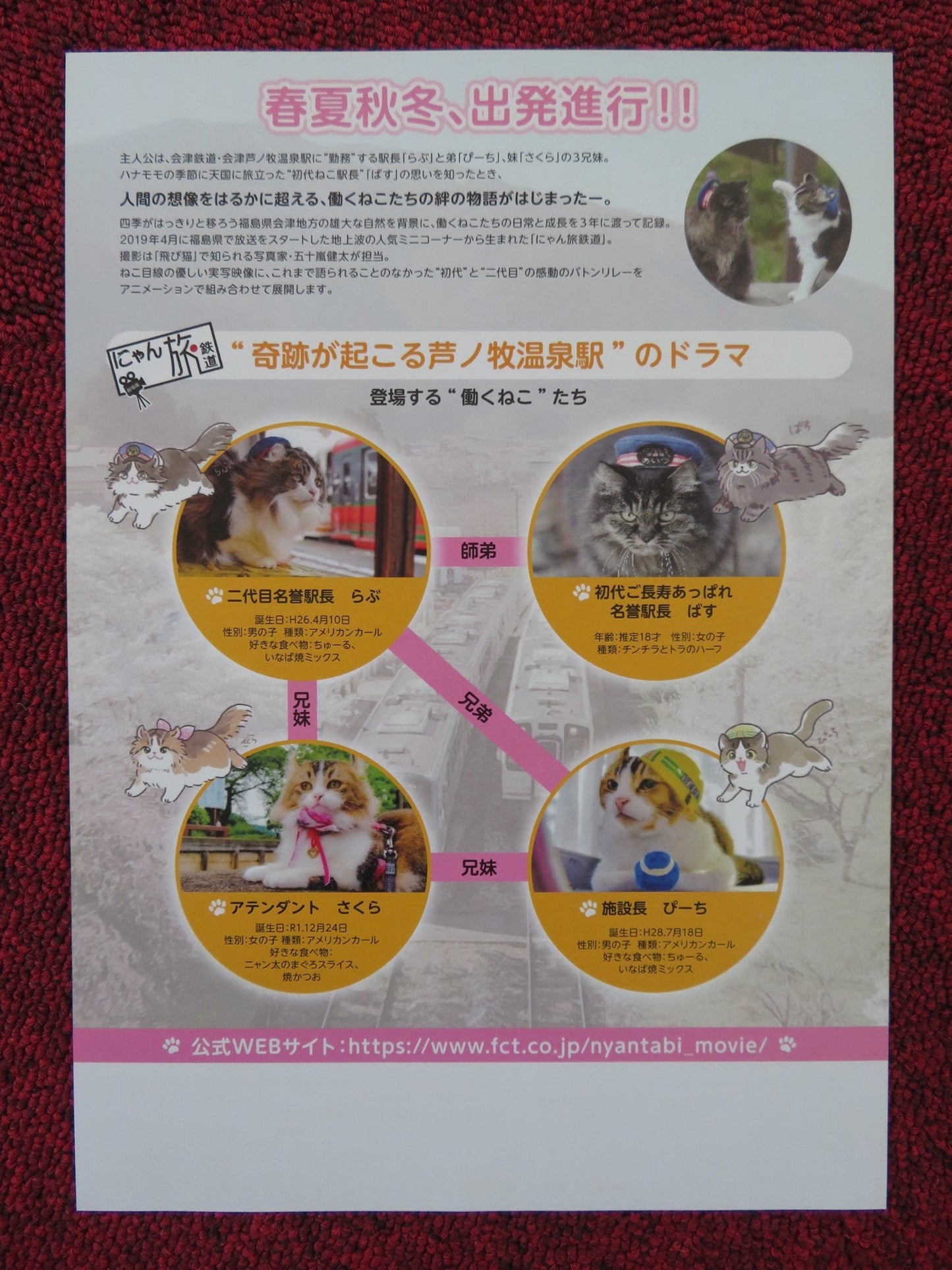 NYANTABI MOVIE JAPANESE CHIRASHI (B5) POSTER YOSHINO NANJO 2022 Rendezvous Cinema Movie posters