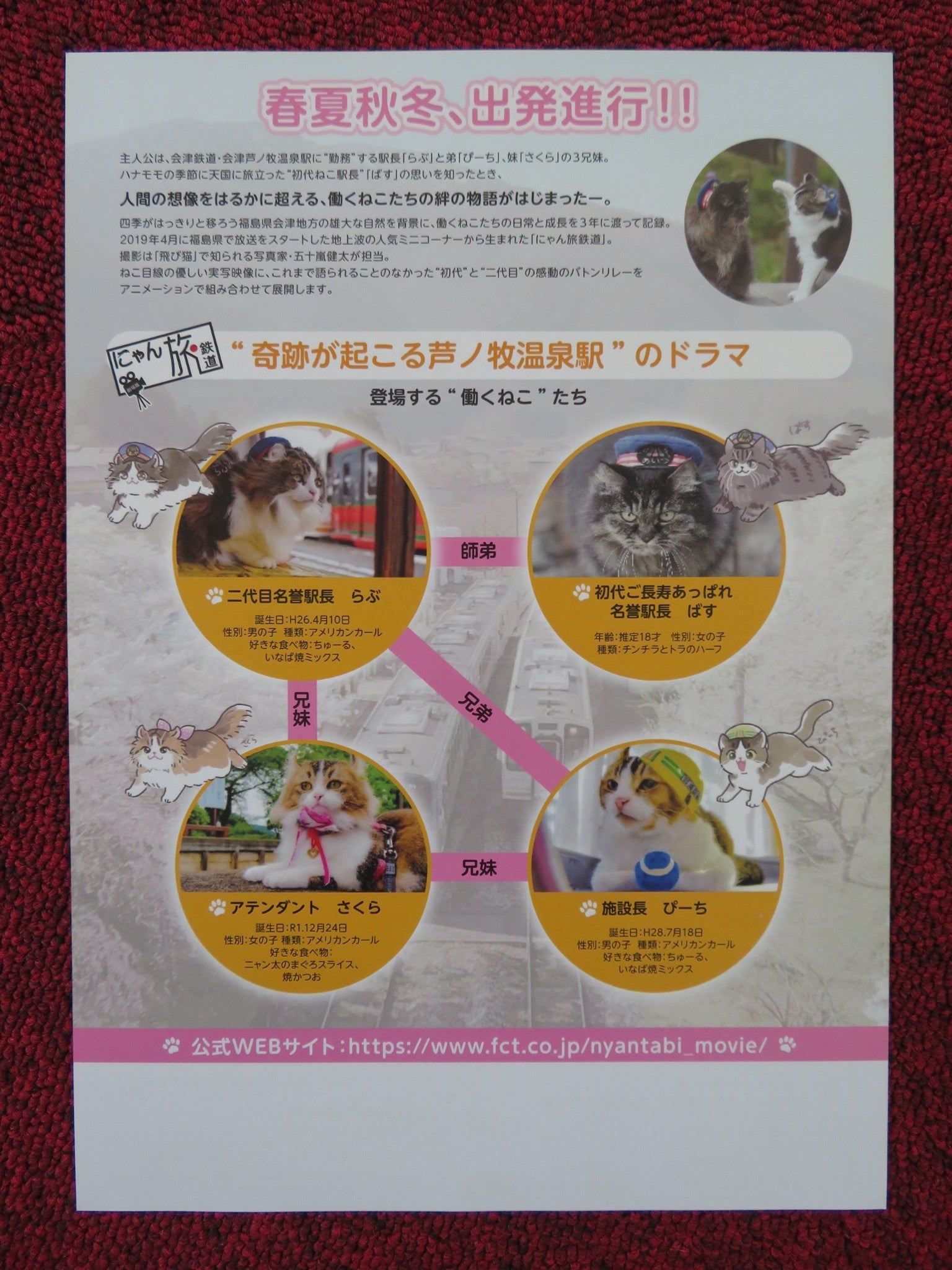 NYANTABI MOVIE JAPANESE CHIRASHI (B5) POSTER YOSHINO NANJO 2022 Rendezvous Cinema Movie posters