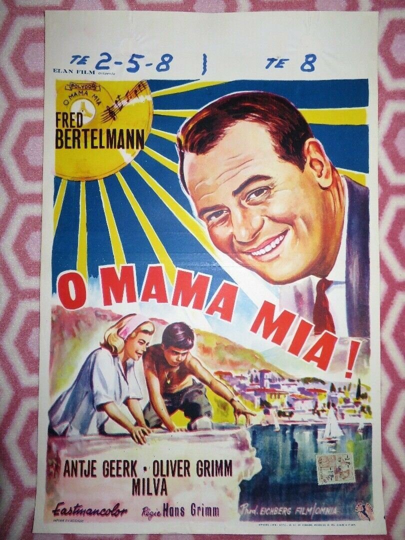 O MAMA MIA!/ Lieder klingen am Lago Maggiore BELGIUM (21"x 14") POSTER 1963 Movie posters