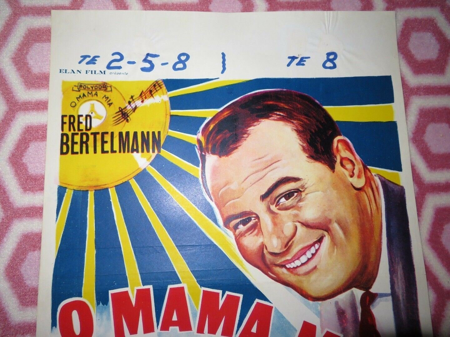 O MAMA MIA!/ Lieder klingen am Lago Maggiore BELGIUM (21"x 14") POSTER 1963 Movie posters