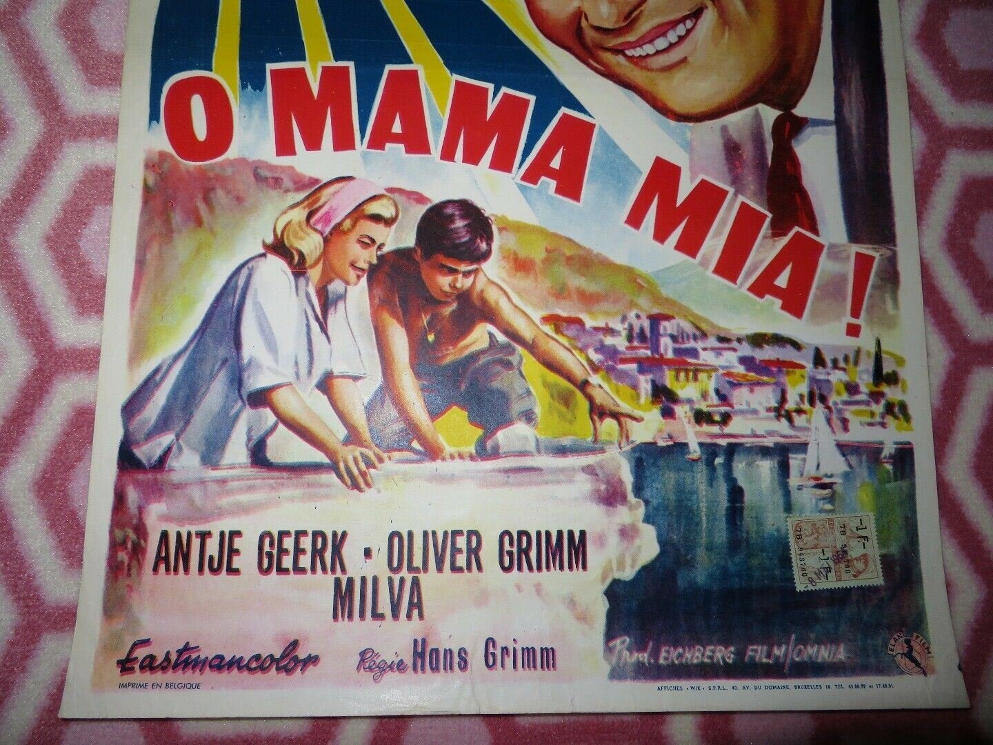 O MAMA MIA!/ Lieder klingen am Lago Maggiore BELGIUM (21"x 14") POSTER 1963 Movie posters