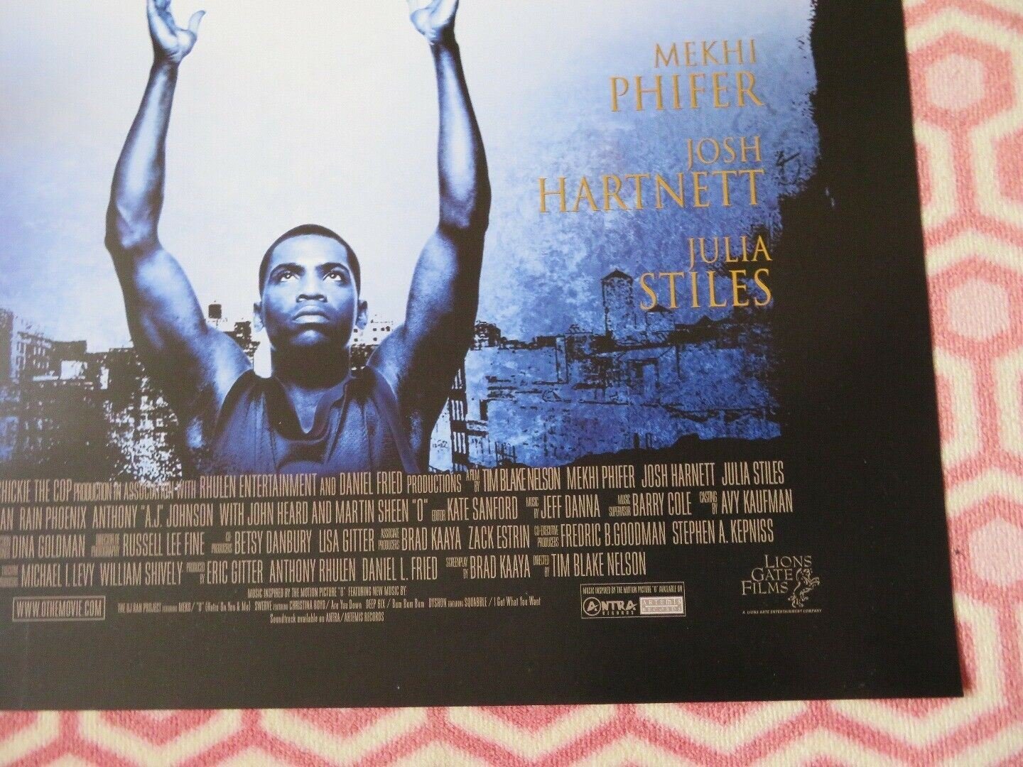 O (OTHELLO) US ONE SHEET ROLLED POSTER MEKHI PHIFER JOSH HARTNETT 2001 Movie posters