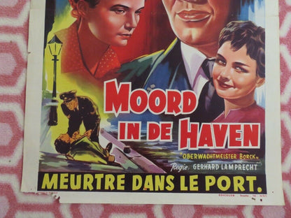 OBERWACHMEISTER BORCK/ MOORD IN DE HAVEN BELGIUM (21.5"x 14.5") POSTER 1955 Movie posters