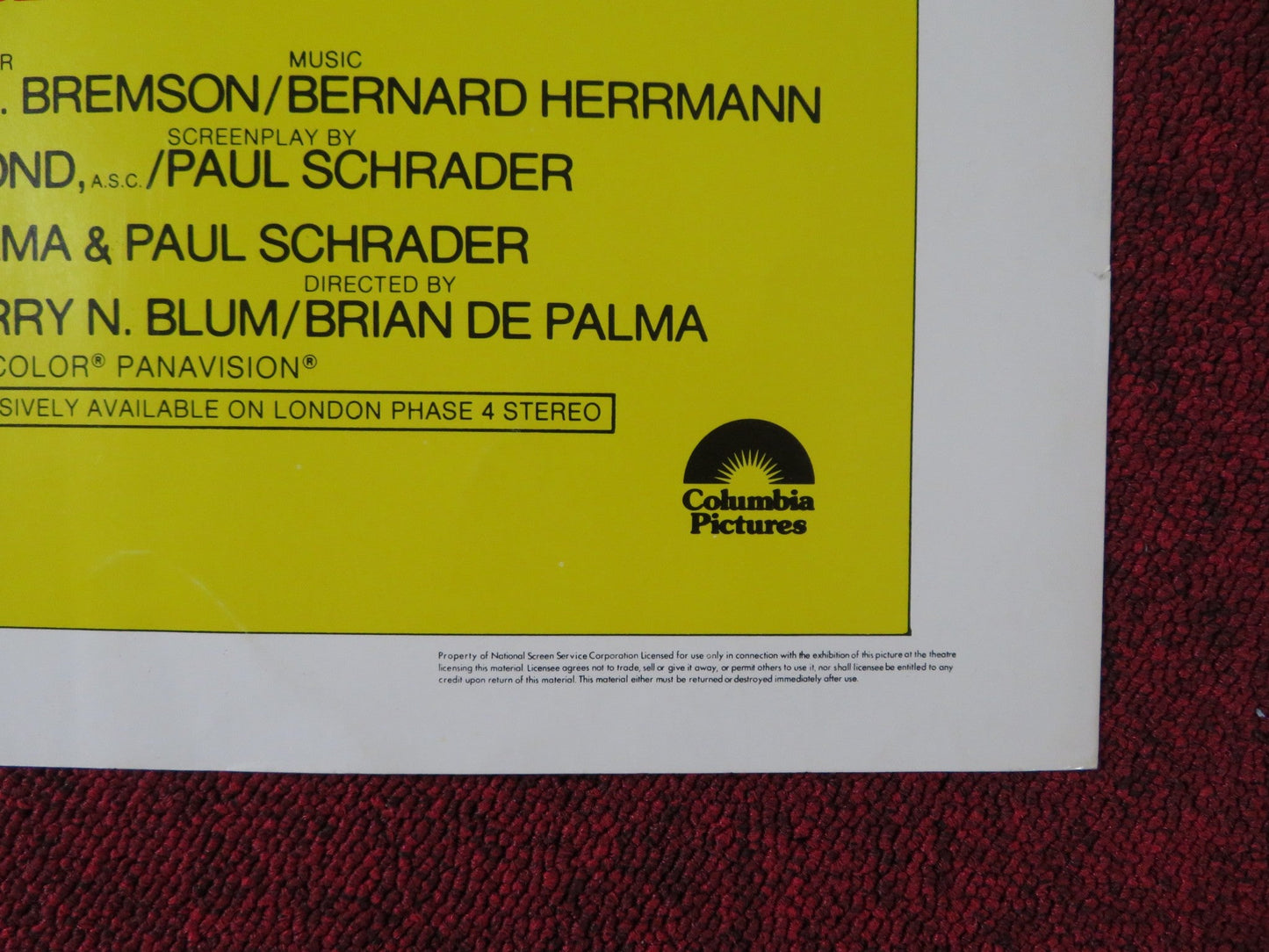 OBSESSION US HALF SHEET (22"x 28") POSTER BRIAN DE PALMA (D) JOHN LITHGOW 1976 Rendezvous Cinema Movie posters