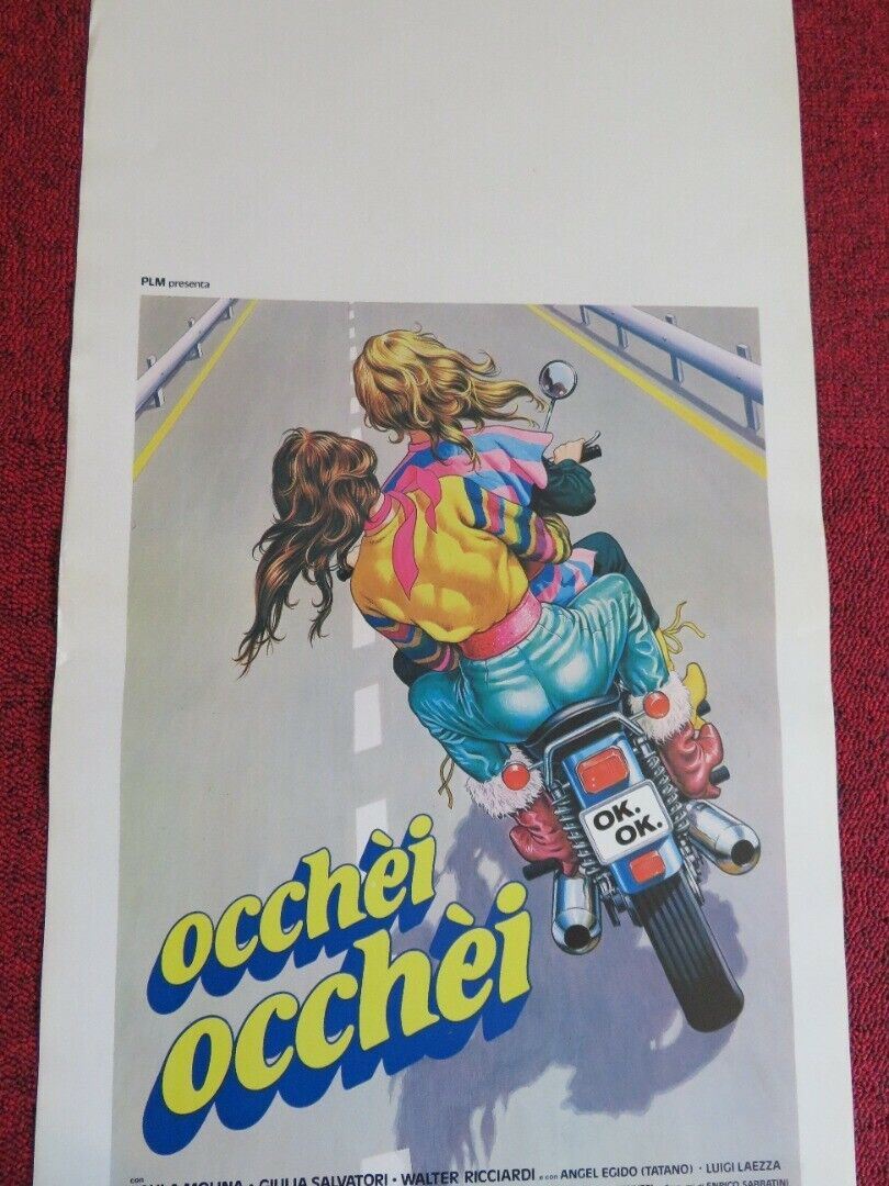 OCCHEI OCCHEI ITALIAN LOCANDINA (25.5"x13") POSTER PAULA MOLINA 1983 Movie posters