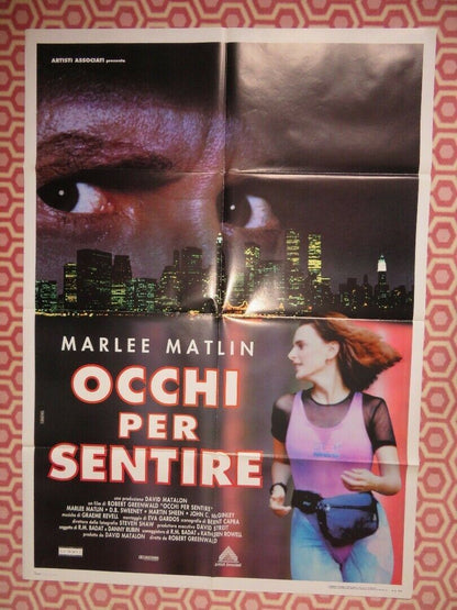 OCCHI PER SENIRE / Hear No Evil ITALIAN 2 FOGLIO POSTER MARLEE MATLIN 1993 Movie posters