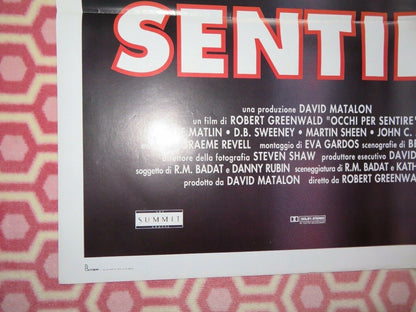 OCCHI PER SENIRE / Hear No Evil ITALIAN 2 FOGLIO POSTER MARLEE MATLIN 1993 Movie posters