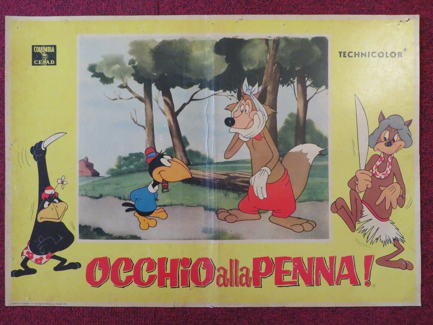 OCCHIO ALLA PENNA/ EYE TO THE PEN - A ITALIAN FOTOBUSTA POSTER LOONEY TUNES - Rendezvous Cinema