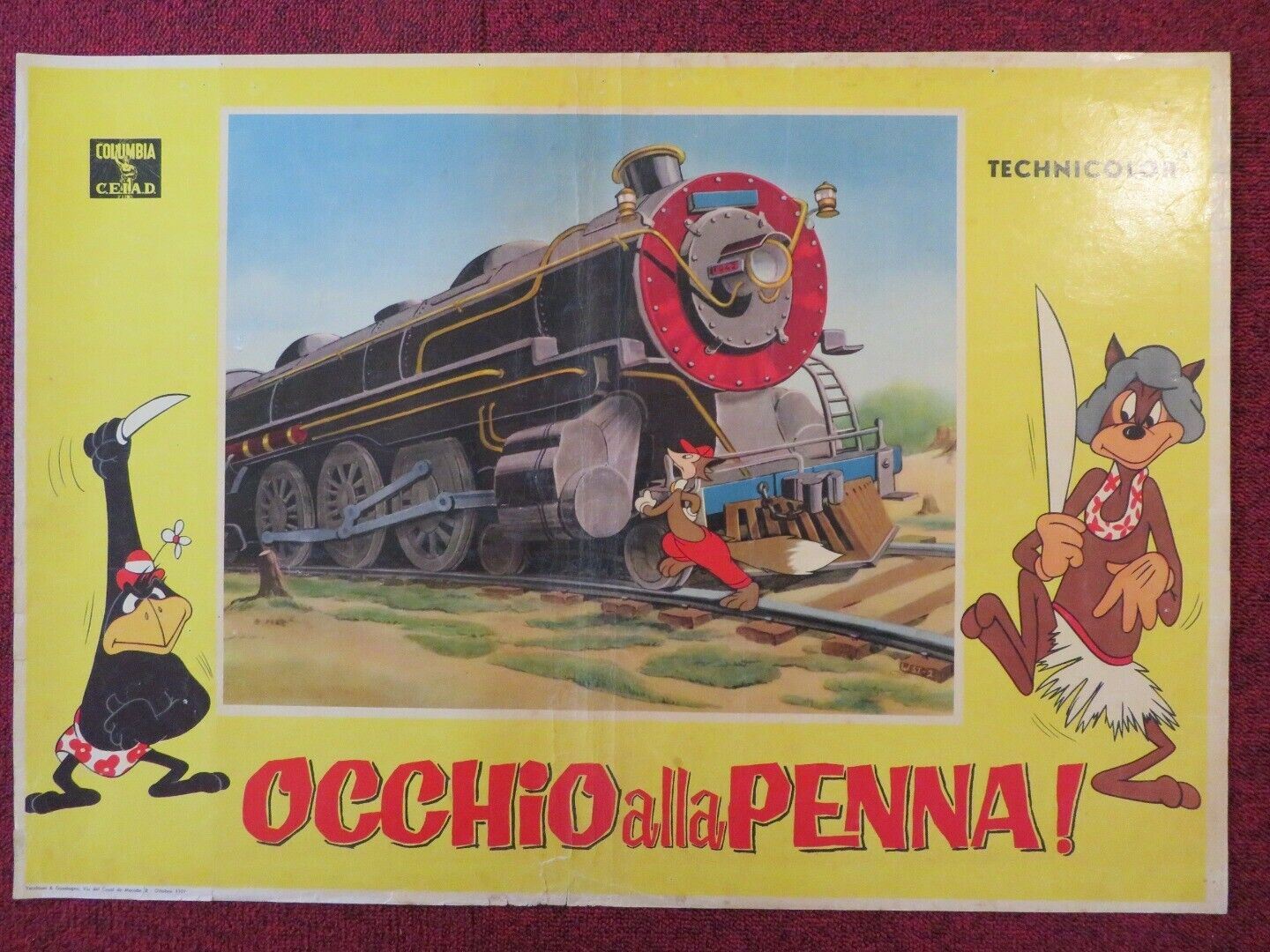 OCCHIO ALLA PENNA/ EYE TO THE PEN - C ITALIAN FOTOBUSTA POSTER LOONEY TUNES - Rendezvous Cinema