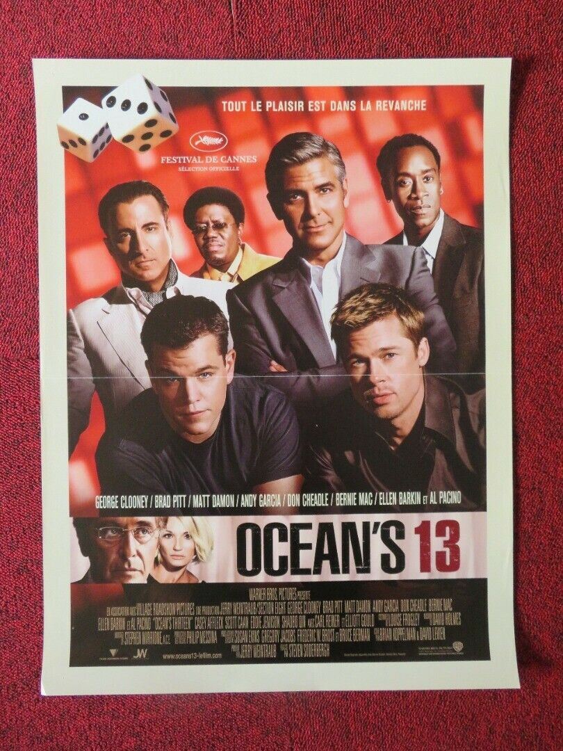 OCEAN'S 13 FRENCH (15"x 21") POSTER GEORGE CLOONEY BRAD PITT 2007 - Rendezvous Cinema