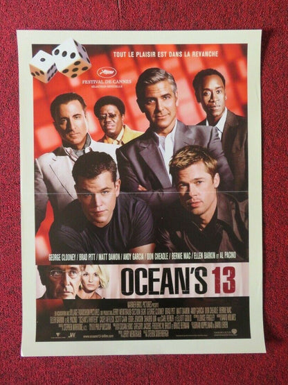 OCEAN'S 13 FRENCH (15"x 21") POSTER GEORGE CLOONEY BRAD PITT 2007 - Rendezvous Cinema