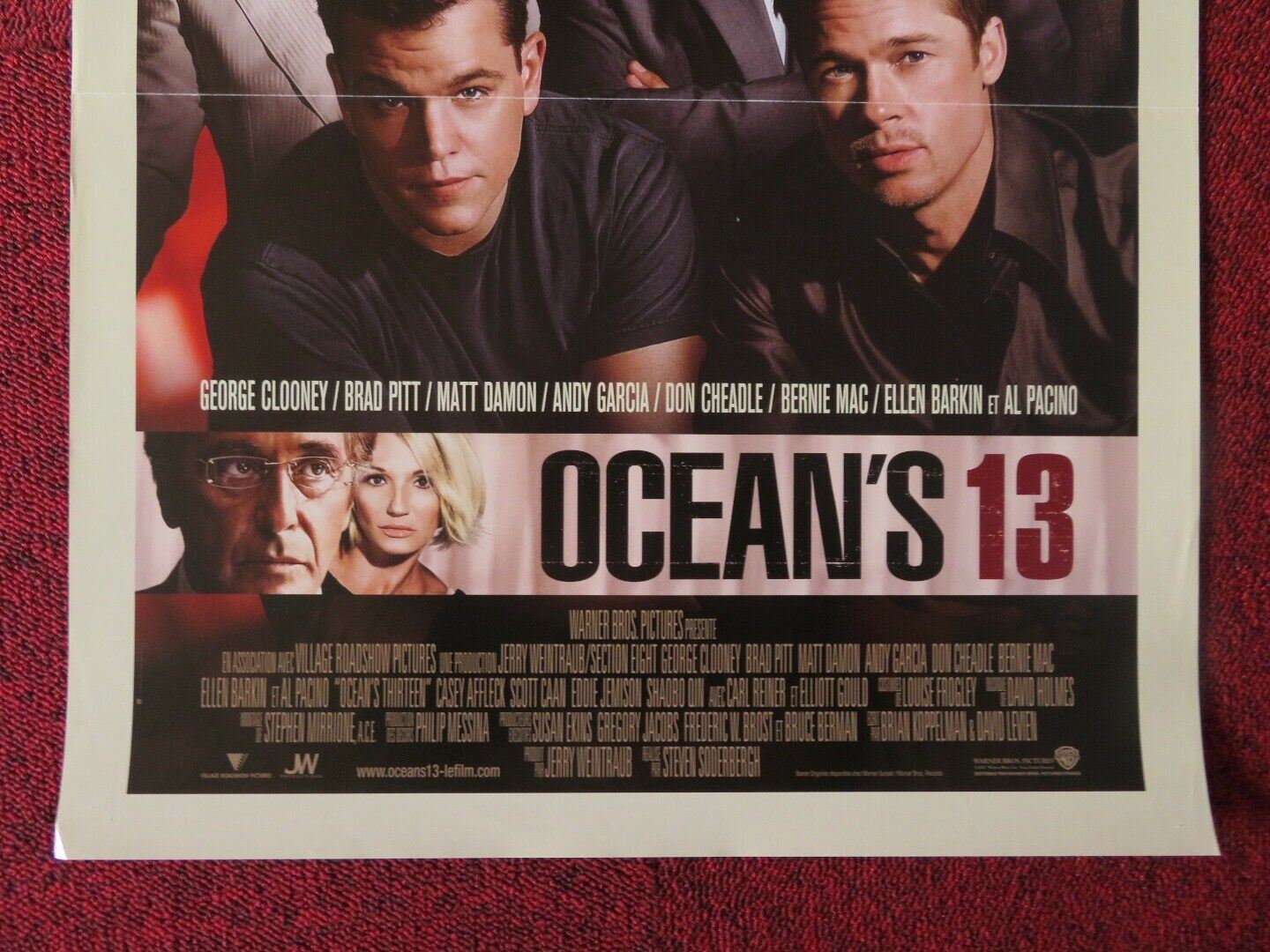 OCEAN'S 13 FRENCH (15"x 21") POSTER GEORGE CLOONEY BRAD PITT 2007 - Rendezvous Cinema