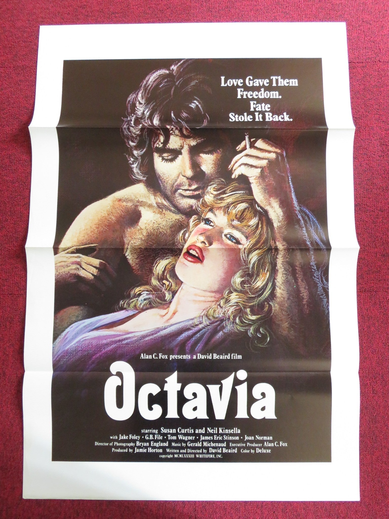 OCTAVIA US TRI FOLDED ONE SHEET ROLLED POSTER SUSAN CURTIS NEIL KINSELLA 1982 Rendezvous Cinema Movie posters