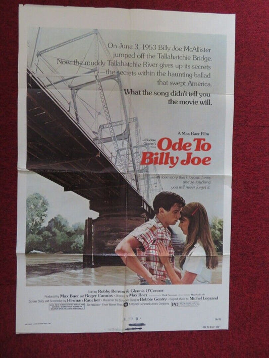 ODE TO BILLY JOE FOLDED US ONE SHEET POSTER ROBBY BENSON 1976 Movie posters