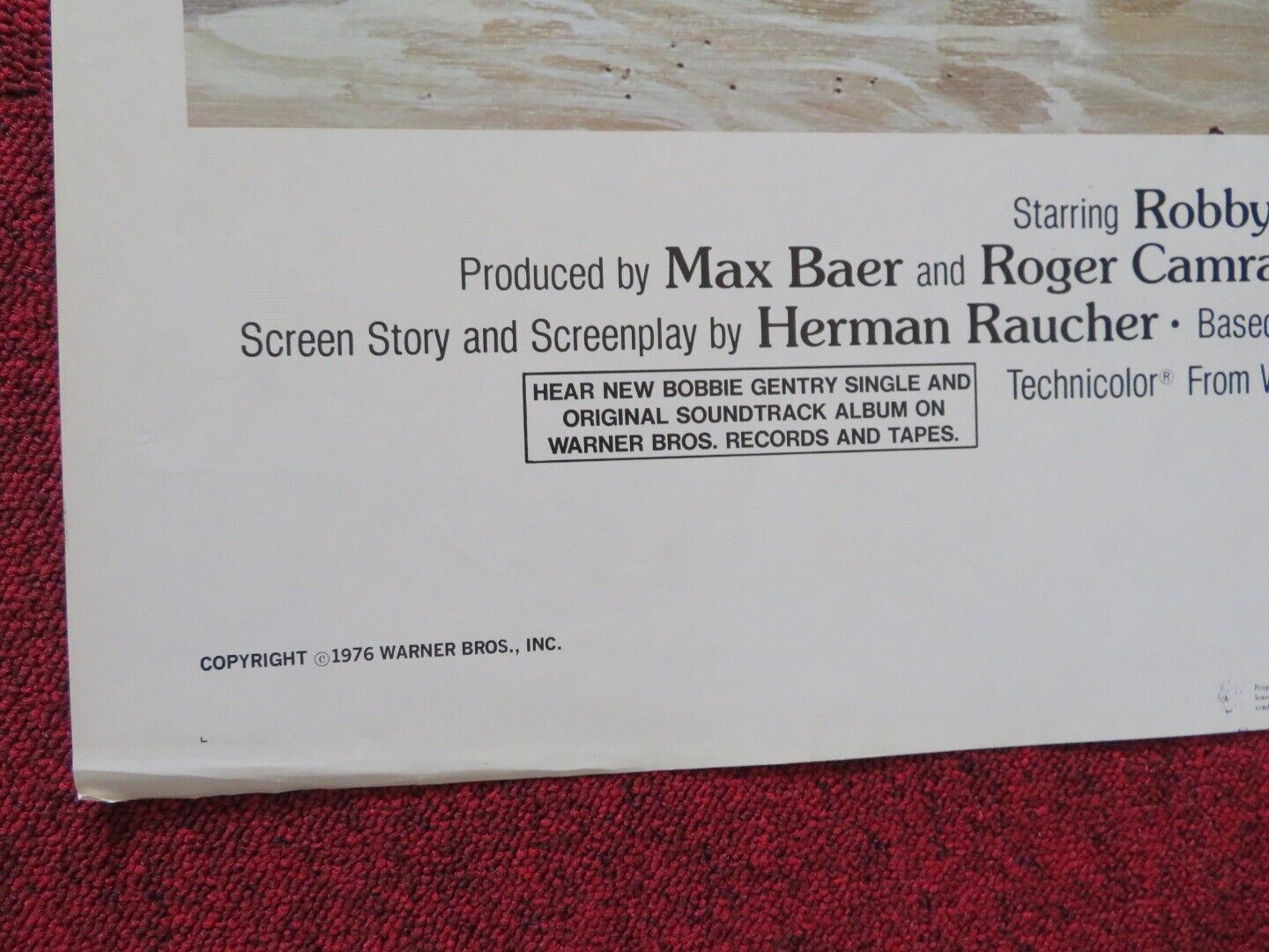 ODE TO BILLY JOE FOLDED US ONE SHEET POSTER ROBBY BENSON 1976 Movie posters