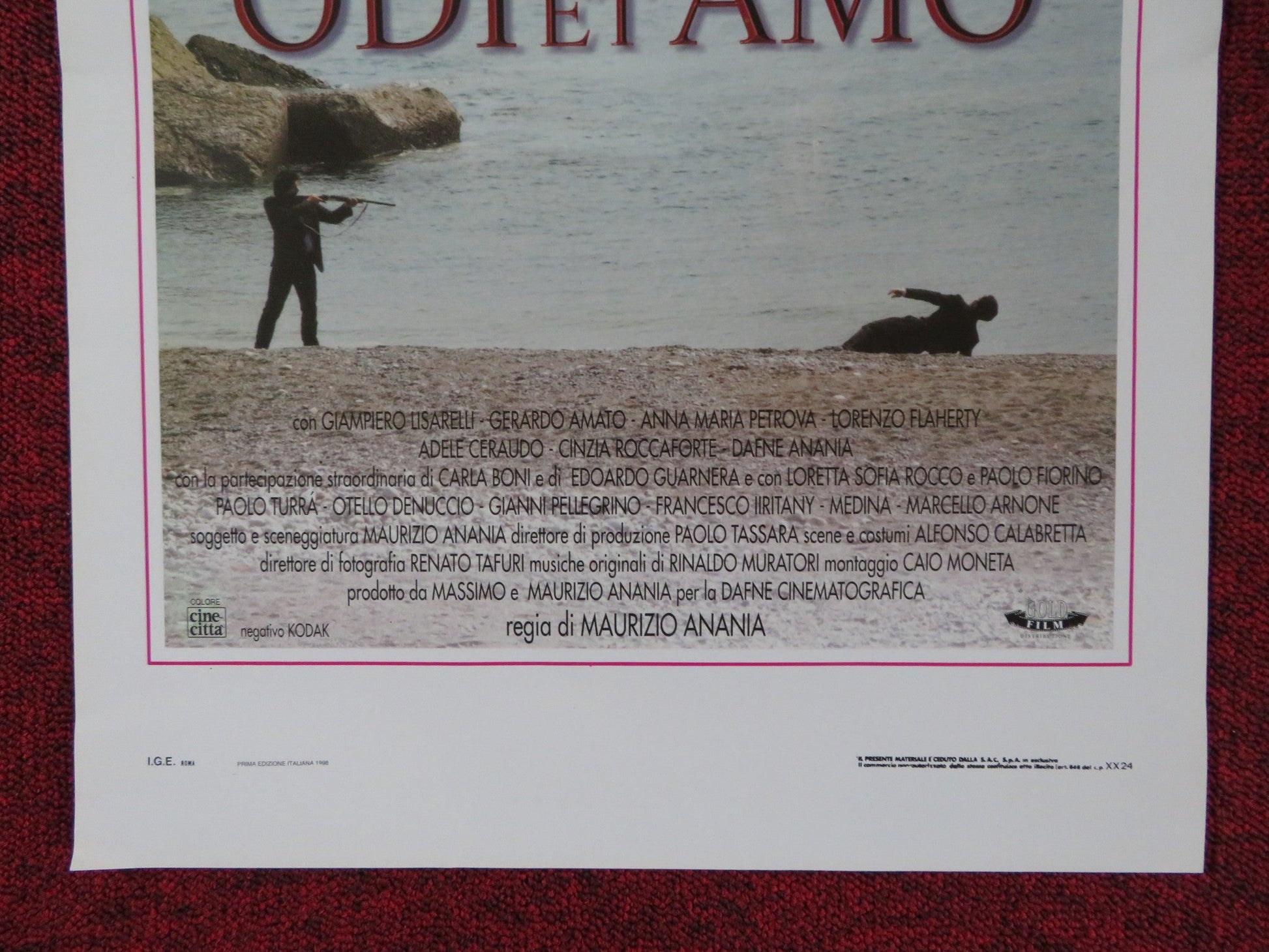 ODI ET AMO ITALIAN LOCANDINA POSTER GIAMPIERO LISARELLI GERARDO AMATO 1998 Rendezvous Cinema Movie posters