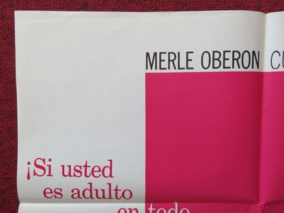 OF LOVE AND DESIRE SPANISH ONE SHEET FOLDED POSTER MERLE OBERON STEVE COCHRAN - Rendezvous Cinema