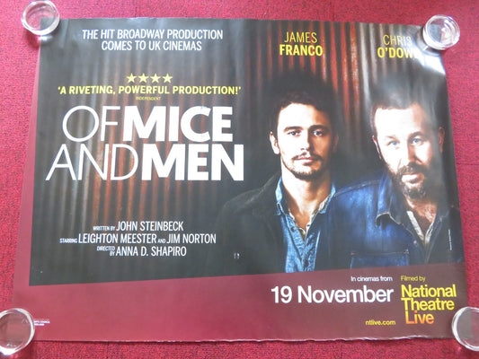OF MICE AND MEN UK QUAD (30"x 40") ROLLED POSTER JAMES FRANCO CHRIS O'DOWD 2014 Rendezvous Cinema Movie posters