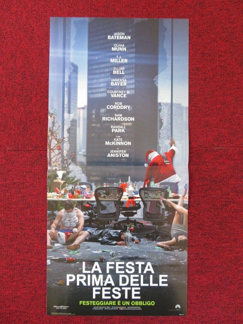 OFFICE CHRISTMAS PARTY ITALIAN LOCANDINA (26.5"x12.5") POSTER J BATEMAN 2016 Rendezvous Cinema Movie posters