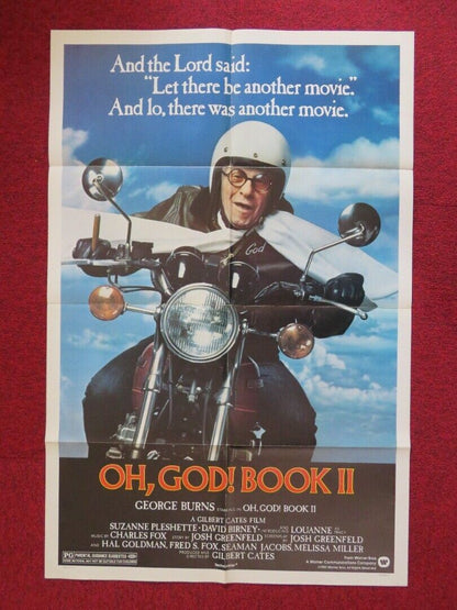 OH GOD! BOOK II US ONE SHEET POSTER GEORGE BURNS SUZANNE PLESHETTE 1980 Movie posters